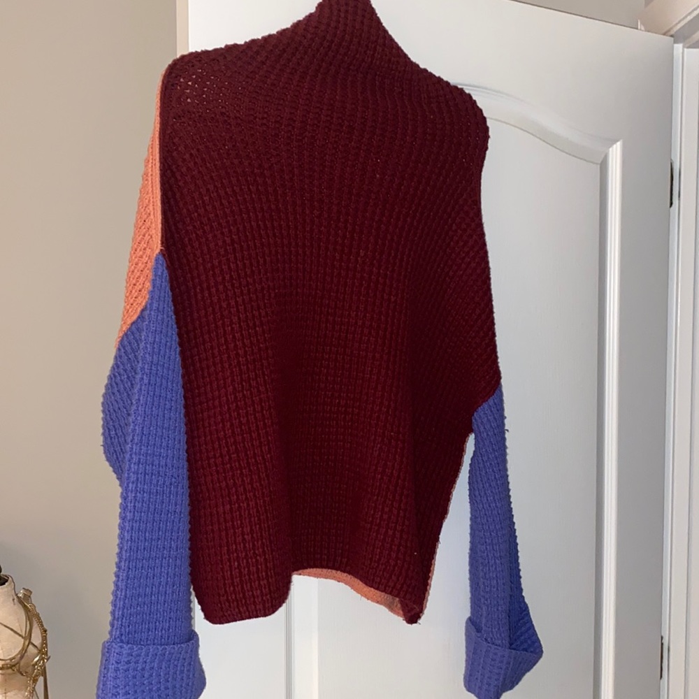 Free people color blocked sweater
